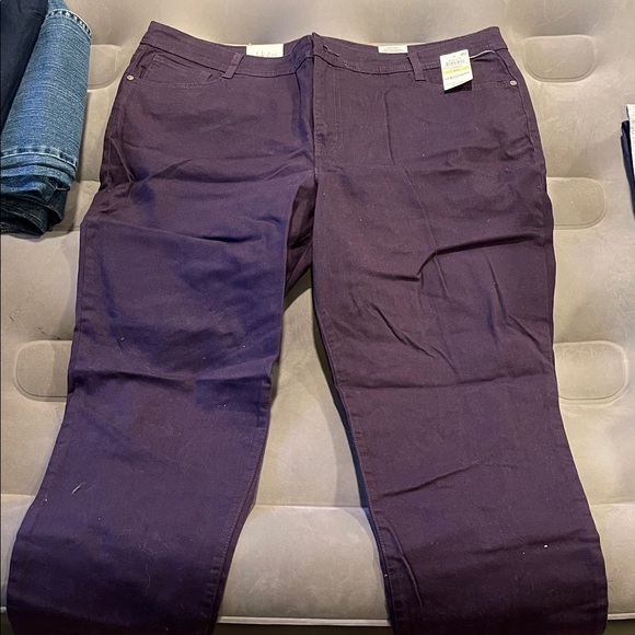 Style & Co. Pants - Style & Co. Dark Purple Slim Leg Pants